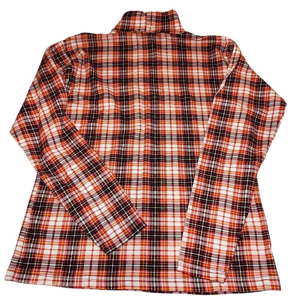 Vintage Deadstock 80s-90s Croquet Club Plaid Mock Turtleneck Size M Made in USA - Picture 2 of 8